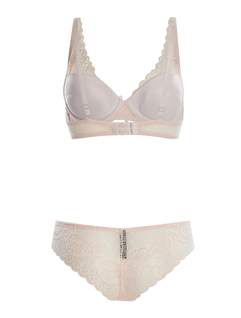 Set SG en slip in fijne kant - roze - Image 2