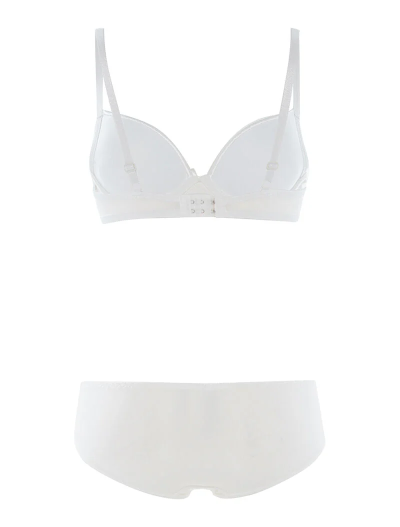 Ensemble SG et culotte à bord satiné - wit - Image 2