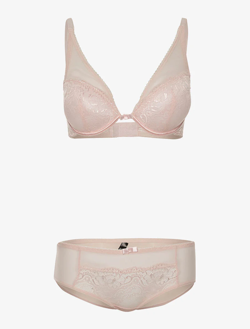 SG set en slip vooraan transparant - roze