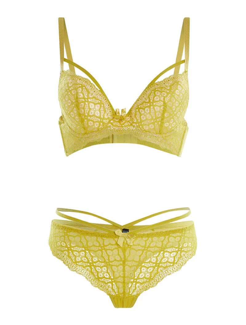 Set SG en string borst lace - anijsgroen
