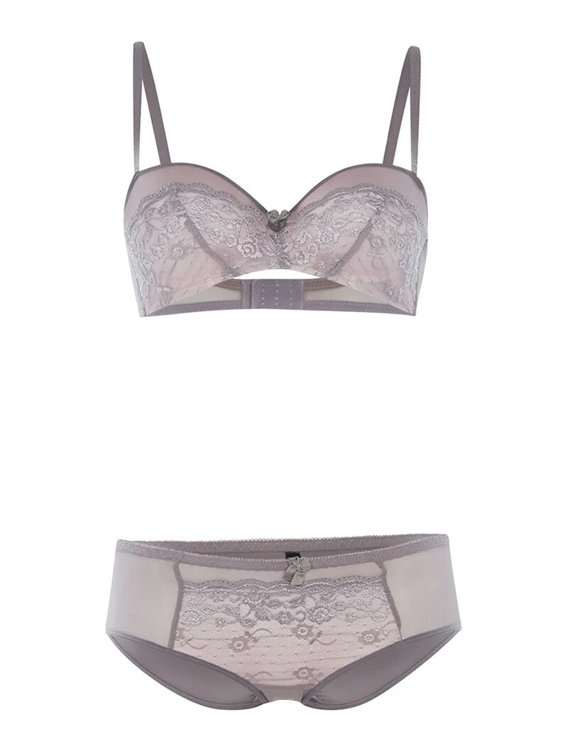 Set SG mand dentelle en slip - grijs
