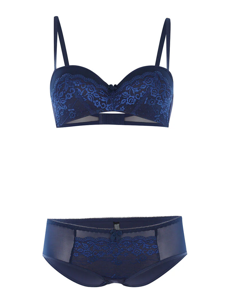 Set SG mand dentelle en slip - marineblauw