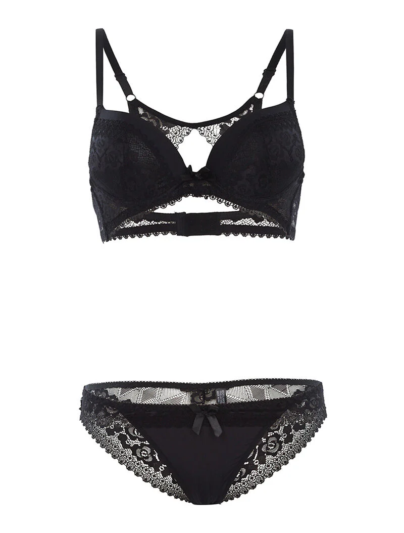 SG set met racerback en slip - zwart
