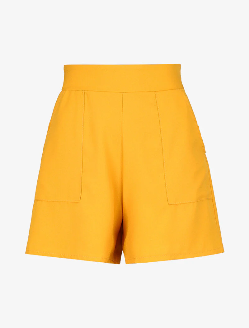 Setje van een topje en een zwierige short - geel - Image 4