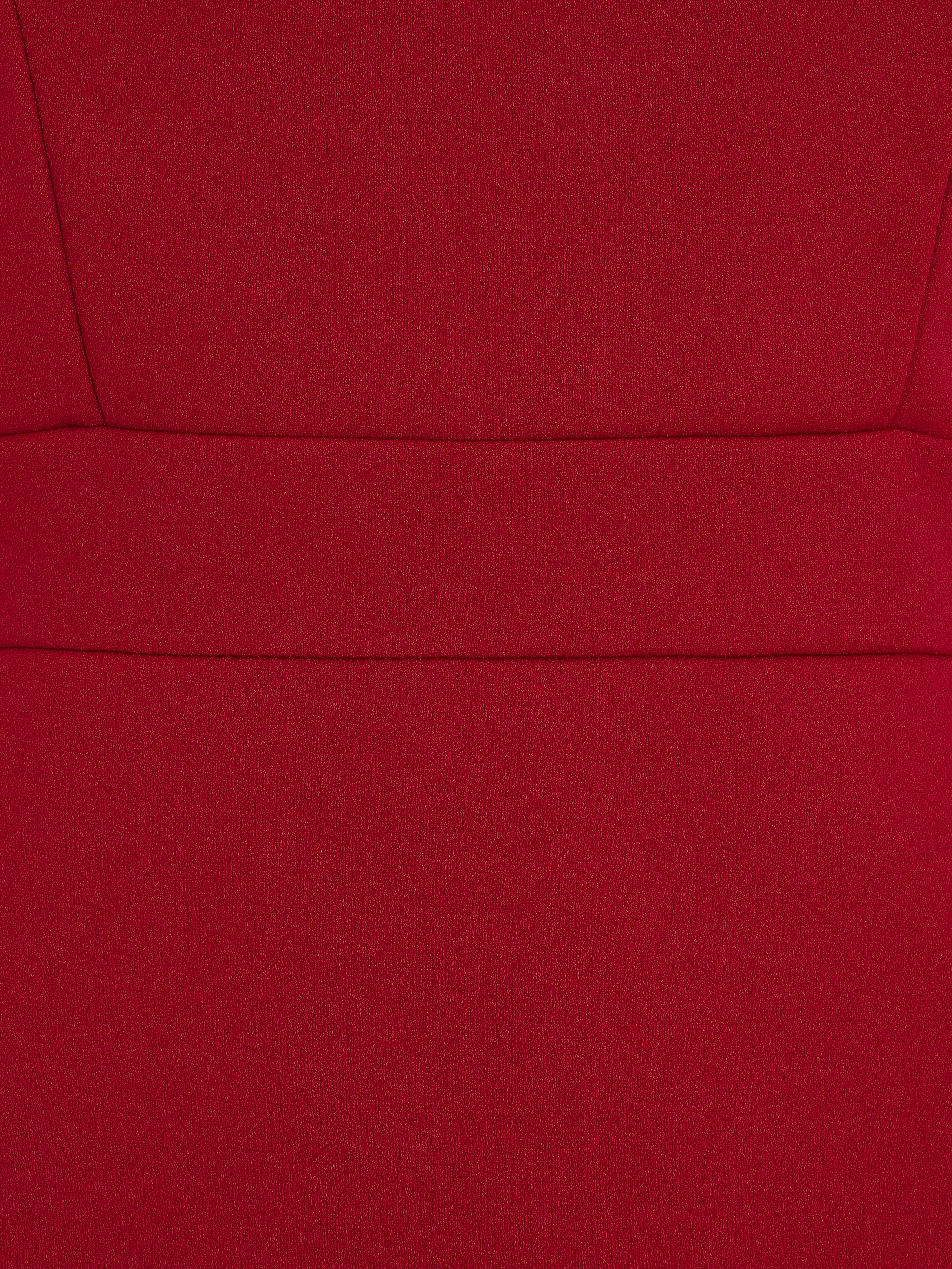 Shift-jurk met asymmetrische schouderbandjes - Rood - Image 4