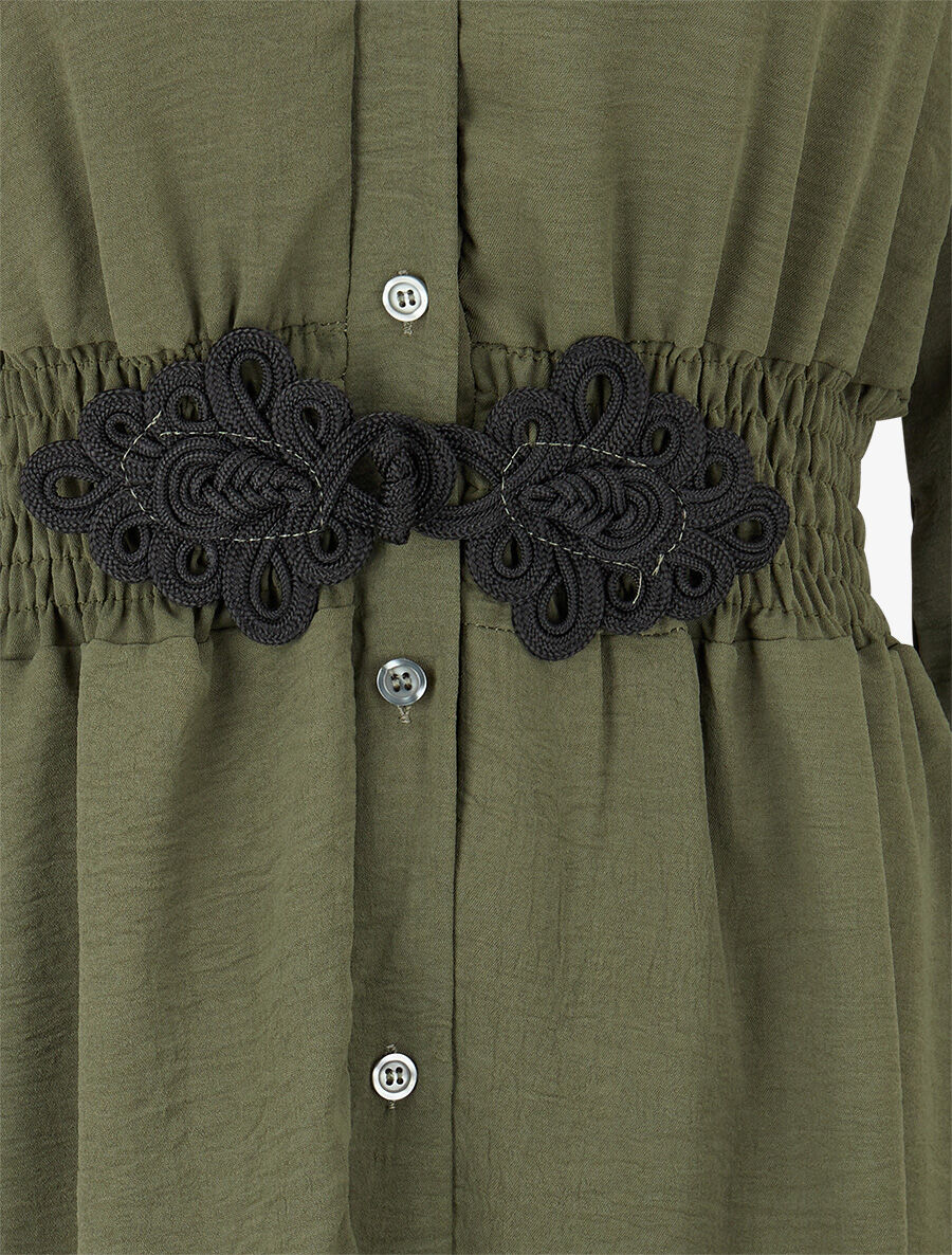 Shirt met elastische taille - Kakigroen - Image 3