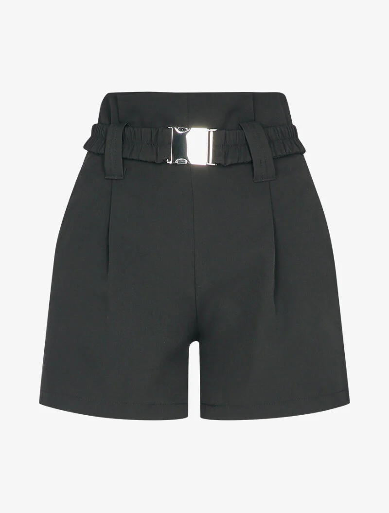 Hoge taille casual short - Zwart