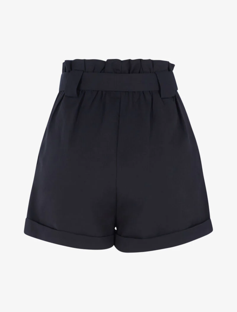Short high waist paper bag - zwart - Image 2