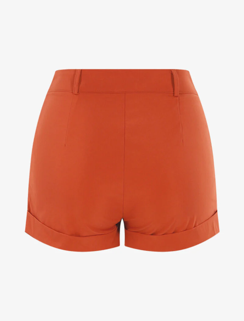 Short met decoratieve knopen - baksteen - Image 2