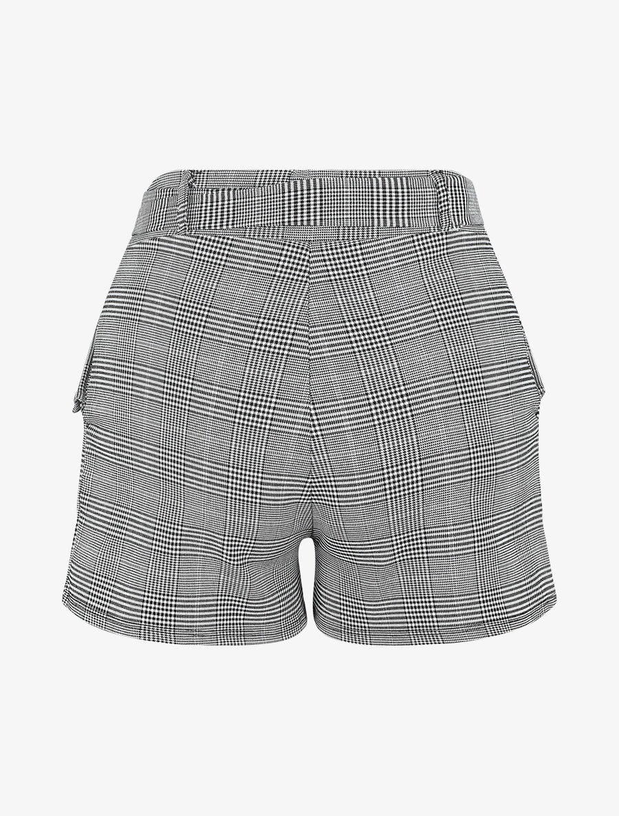 Short met Prince of Wales-ruit - Zwart - Image 2