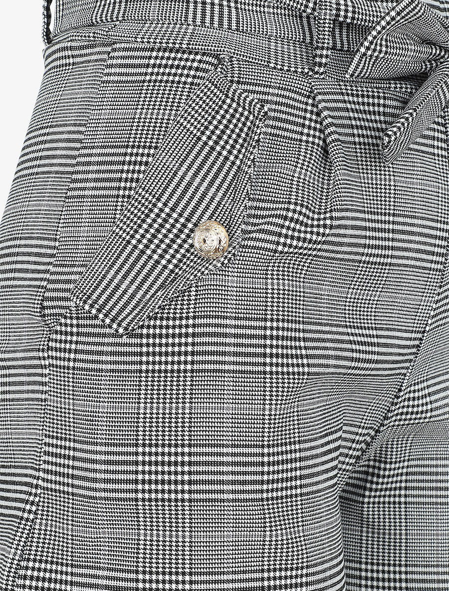 Short met Prince of Wales-ruit - Zwart - Image 3