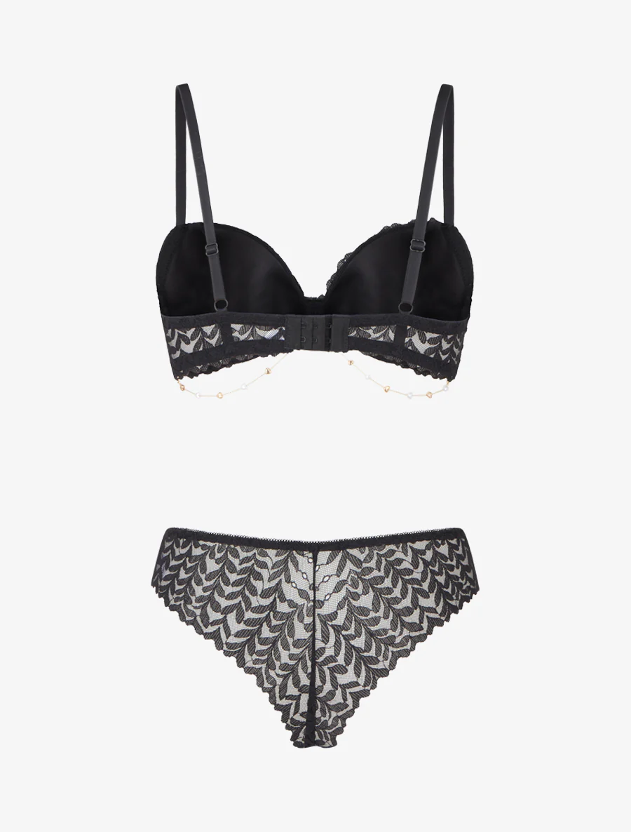 Sieradenset lingerie met hartjes - Zwart - Image 3