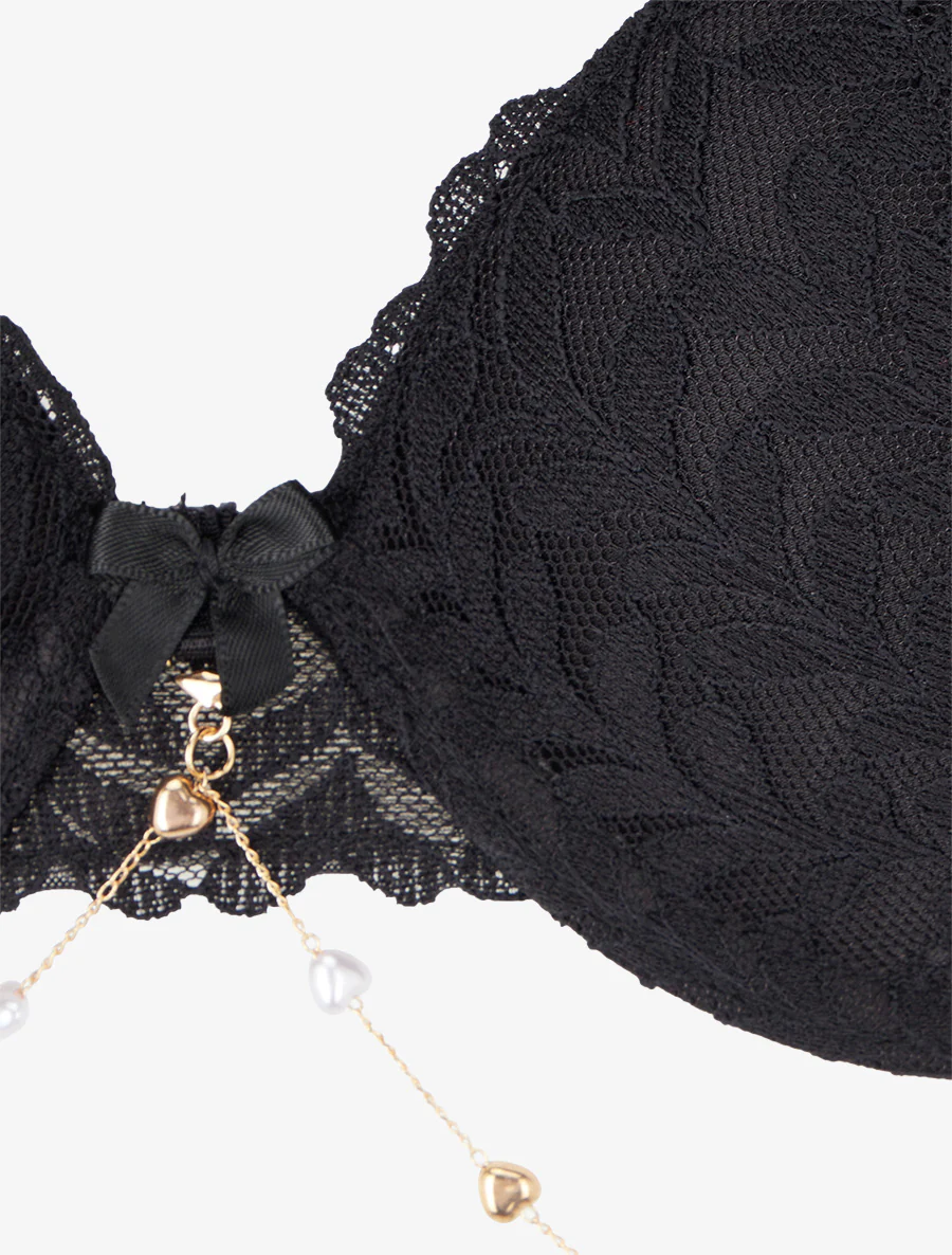 Sieradenset lingerie met hartjes - Zwart - Image 4