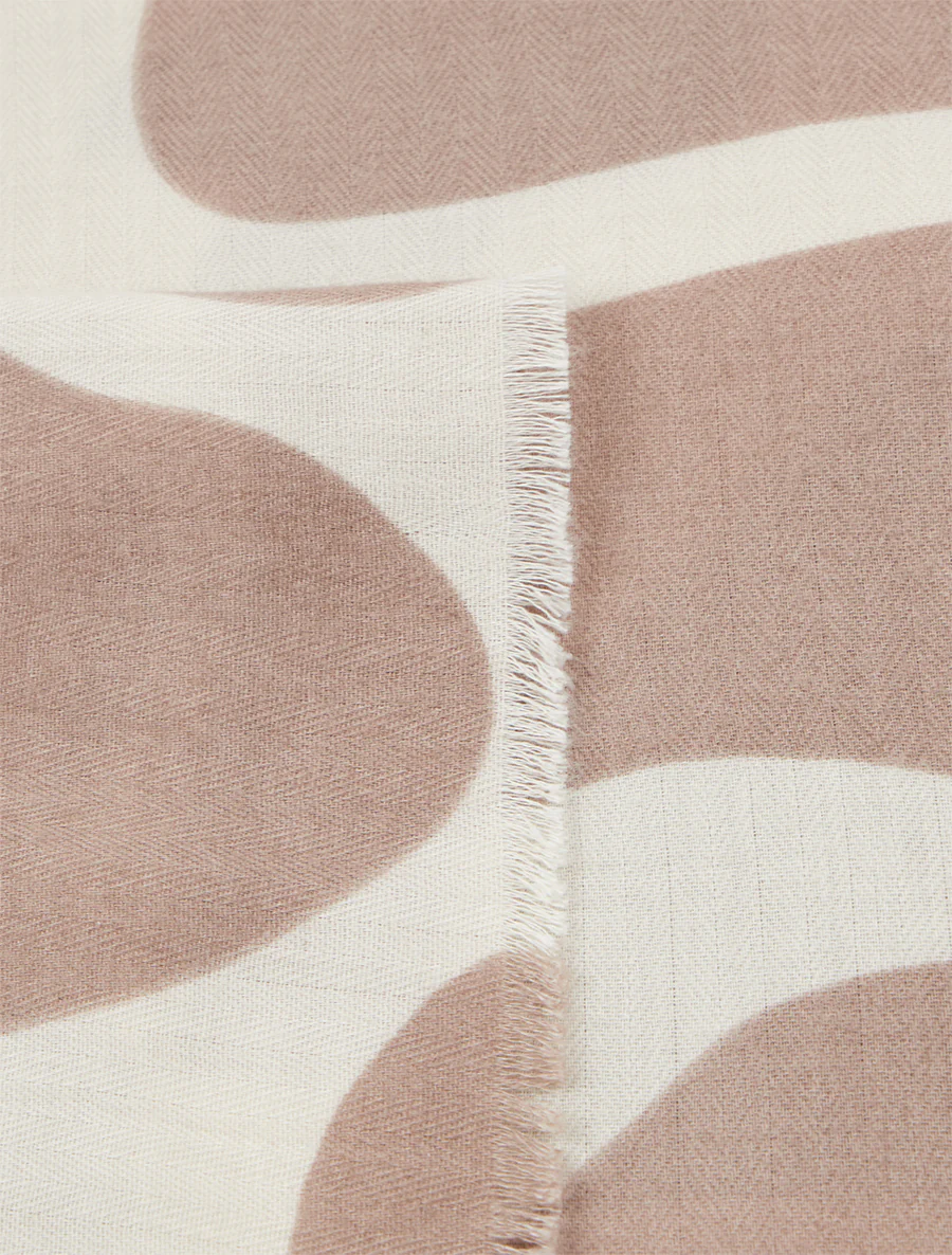 Sjaal met abstracte print - Beige - Image 3