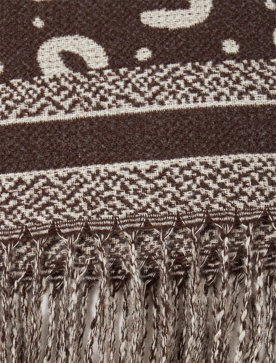 Sjaal met hoefijzerprint - Bruin - Image 3