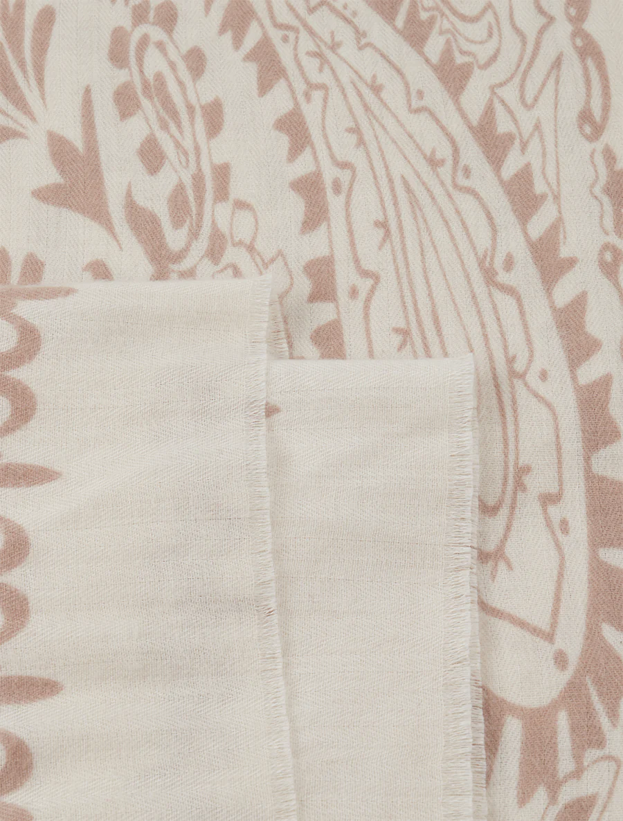 Sjaal met paisleyprint - Beige - Image 3