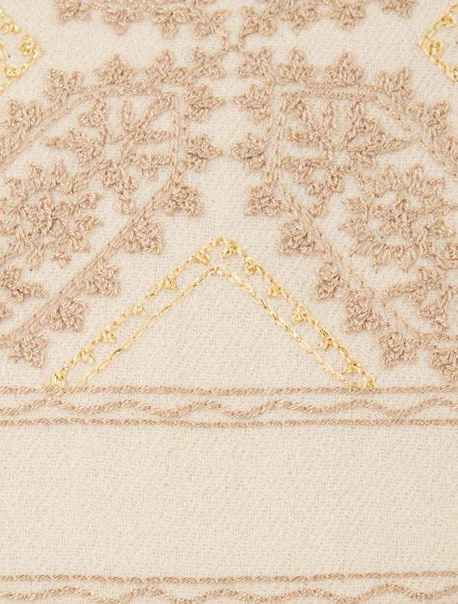 Sjaal met wandtapijtprint - Beige - Image 3