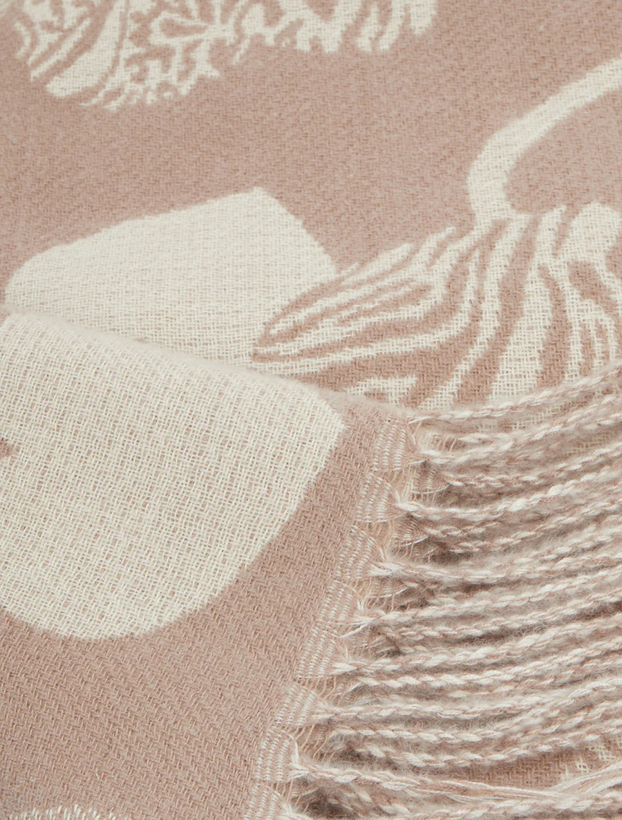 Sjaal met zebra hartenprint - Lichtmol - Image 3