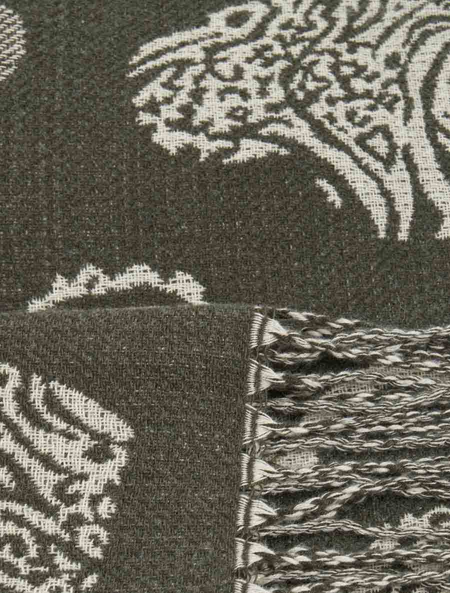 Sjaal met zebra hartenprint - Kaki - Image 3
