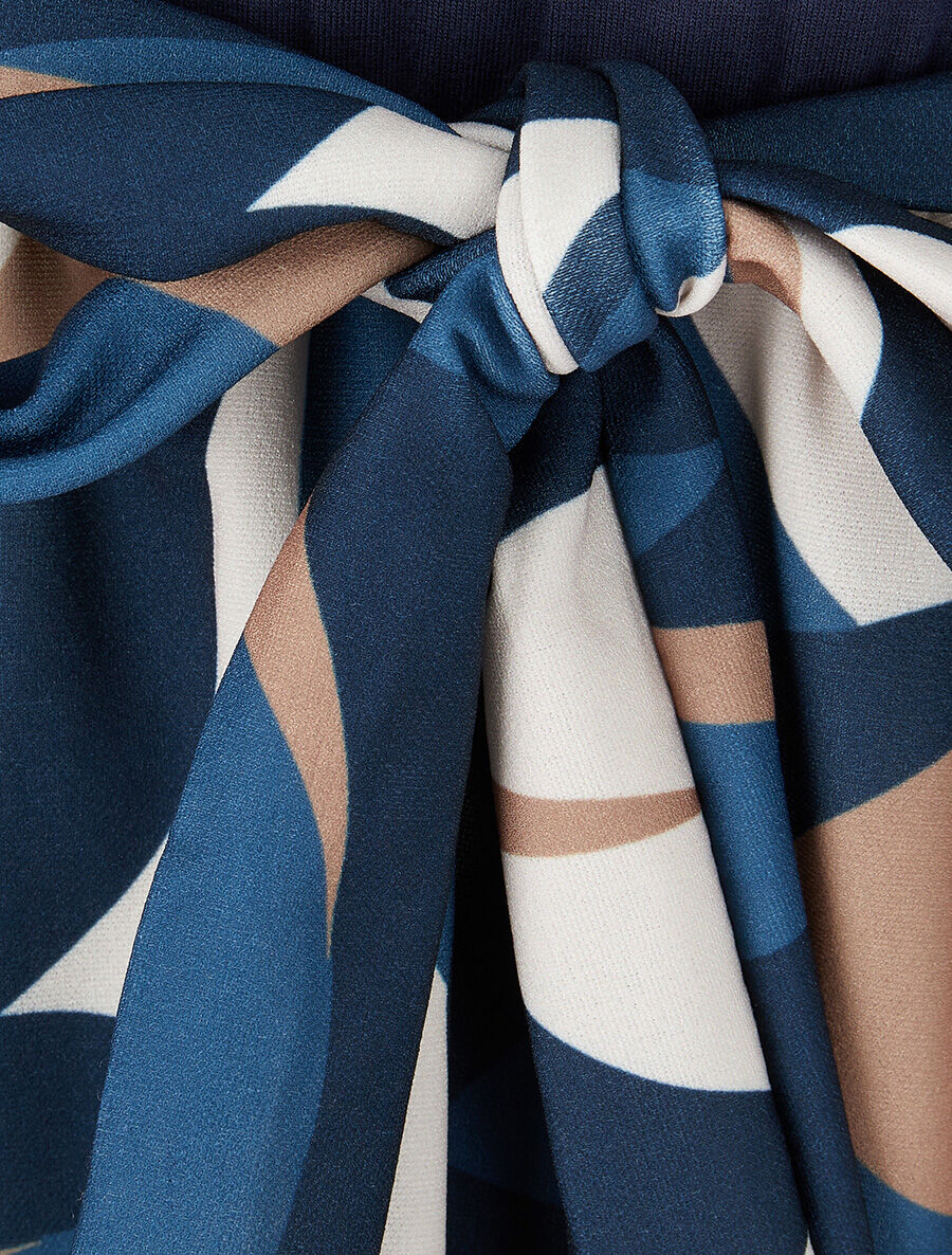Skaterjurk met rok met print - Marineblauw - Image 3