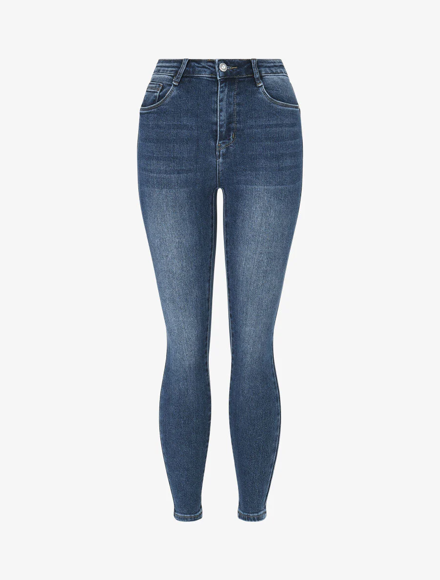 Skinny basic jeans - blauw