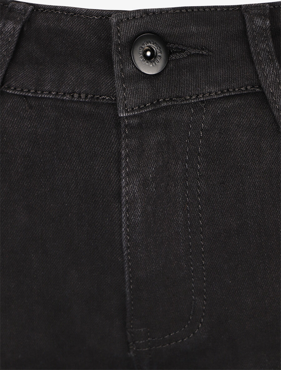 Skinny jeans effen hoge taille - Zwart - Image 3