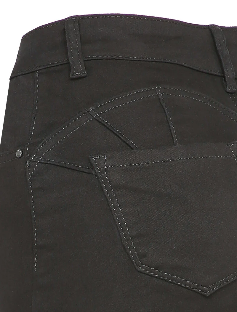Skinny jeans met hoge taille - Zwart - Image 3