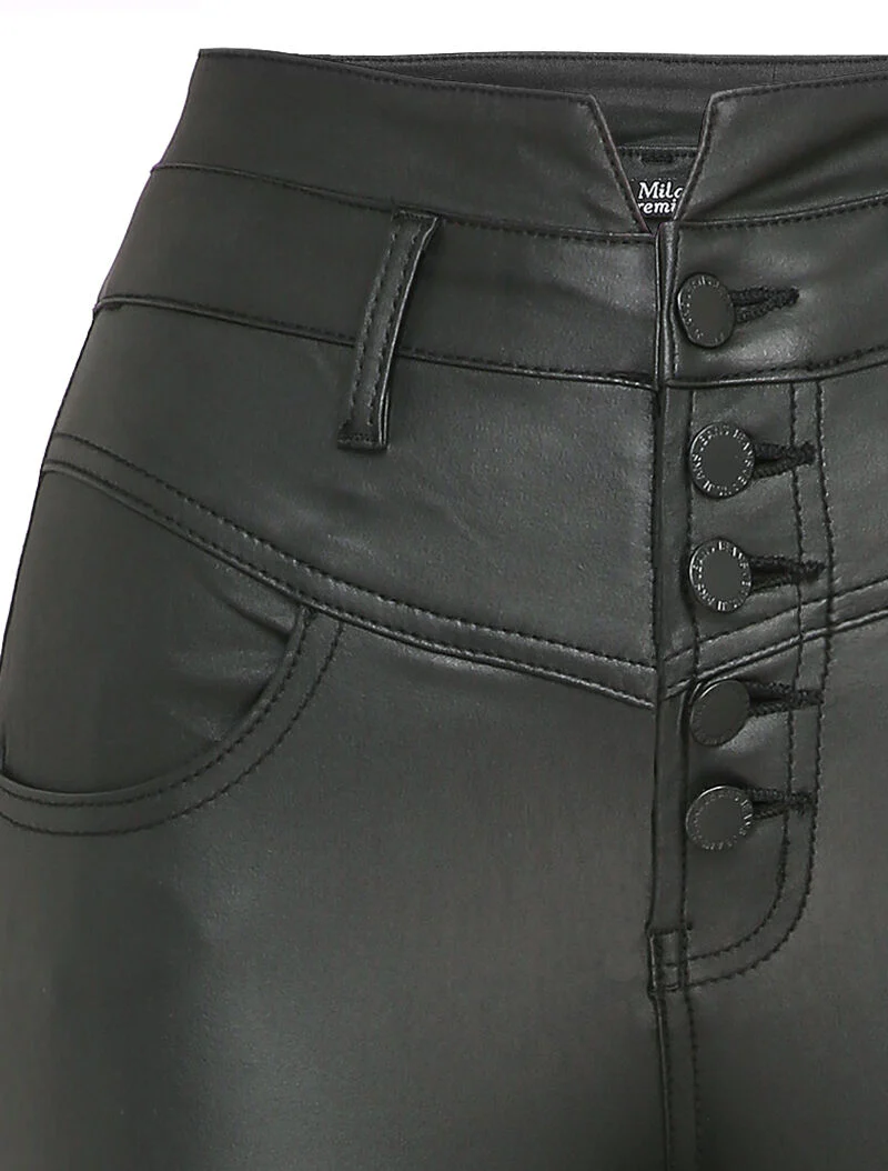 Skinny gecoate jeans - Zwart - Image 3