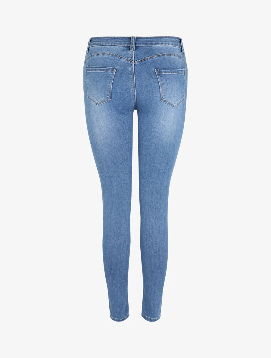Gescheurde en vervaagde skinny jeans - Lichtblauw - Image 2