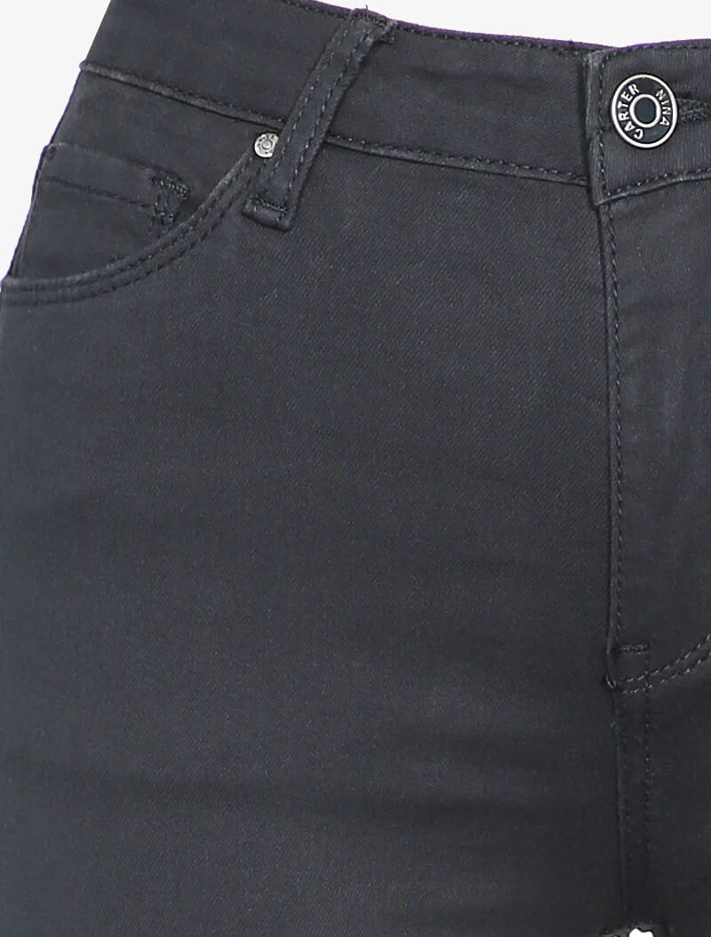 Skinny jeans in effen casual stijl - Donkerblauw - Image 3