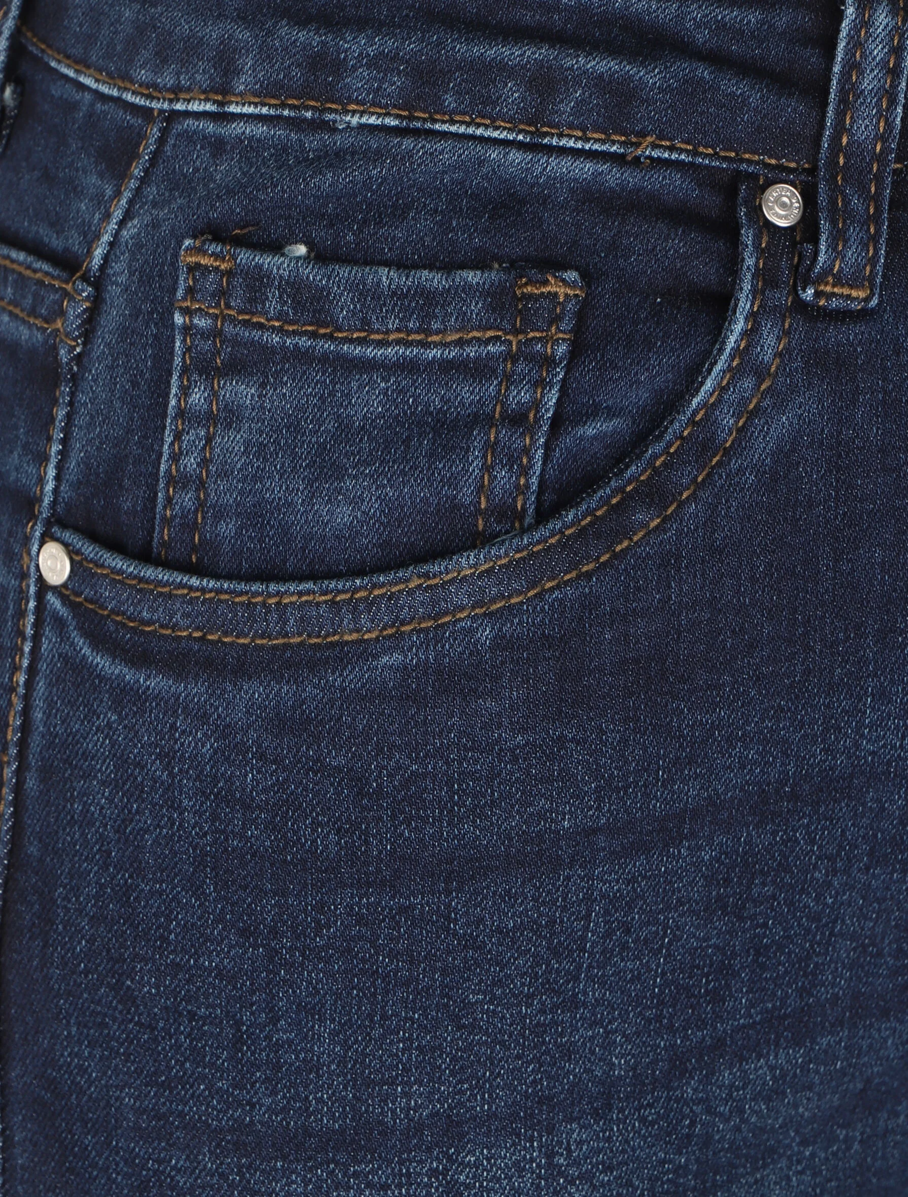 Skinny jeans licht gewassen met hoge taille - Donkerblauw - Image 3
