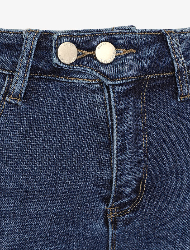 Skinny jeans met 2 knopen - Blauw denim - Image 3