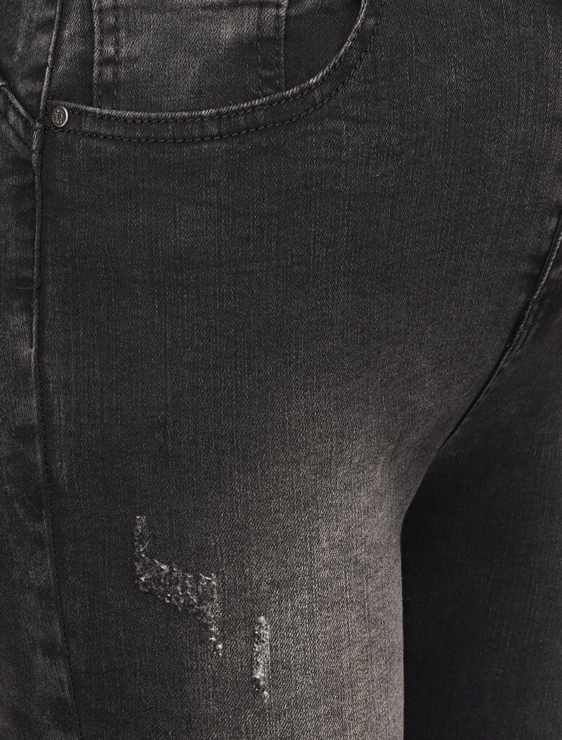 Skinny jeans met contrasterende stiksels aan de achterkant - Donkergrijs - Image 3