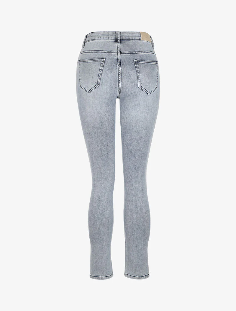 Skinny jeans met gebleekt effect - Lichtblauw - Image 2