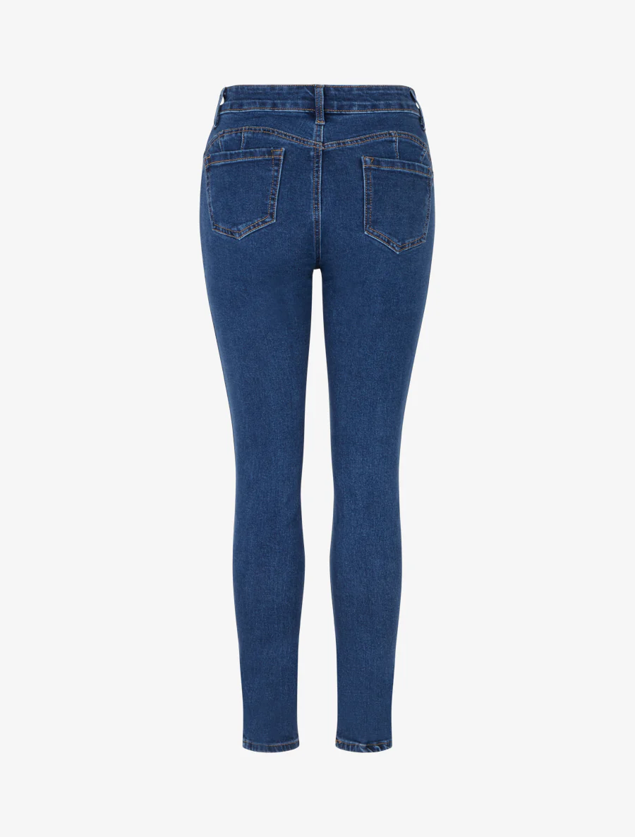 Skinny jeans met hoge taille - Blauw - Image 2