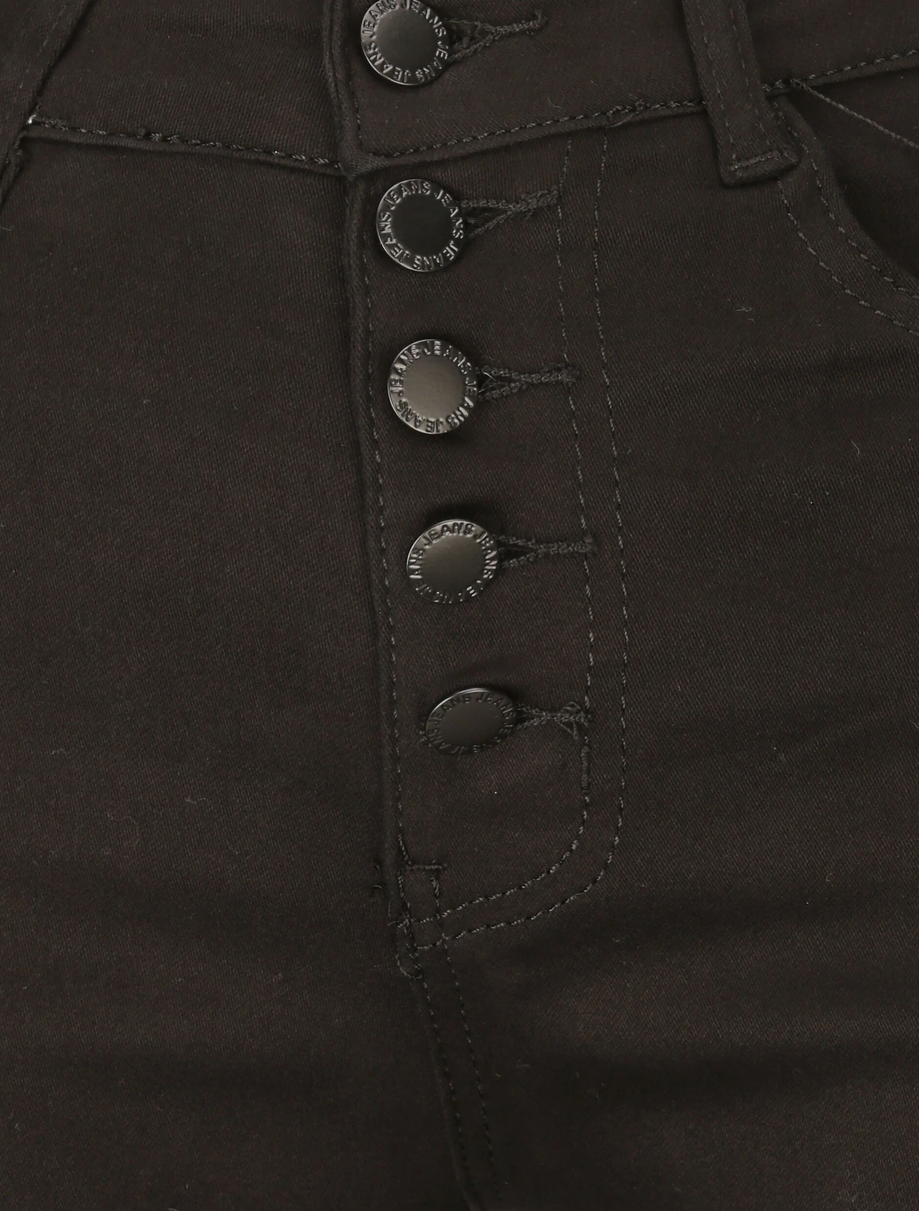 Skinny jeans met knoopsluiting - Zwart - Image 3