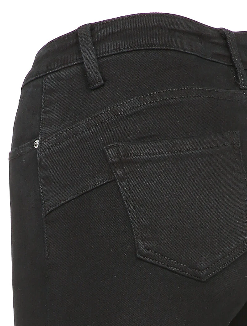 Skinny jeans met ruwe randen - Zwart - Image 3