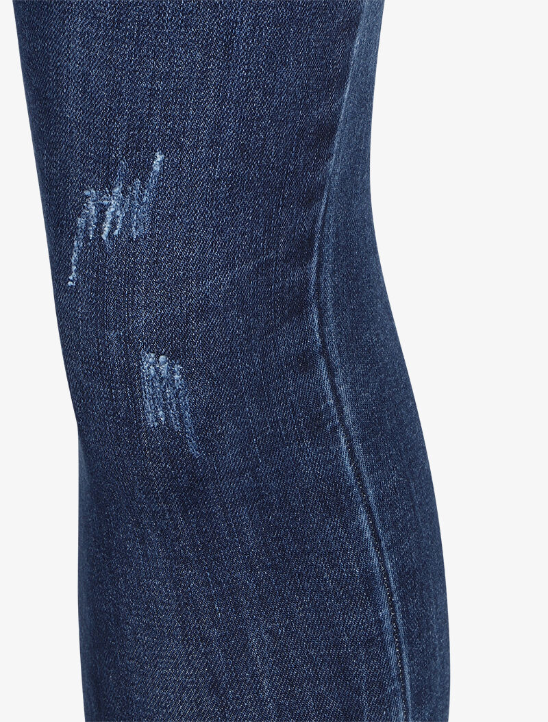 Skinny jeans met scheuren - Blauw denim - Image 3