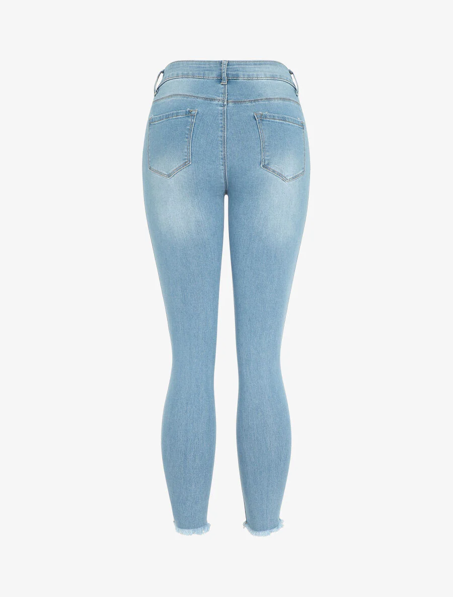 Skinny jeans met standaard maat zonder zoom - blauw - Image 2