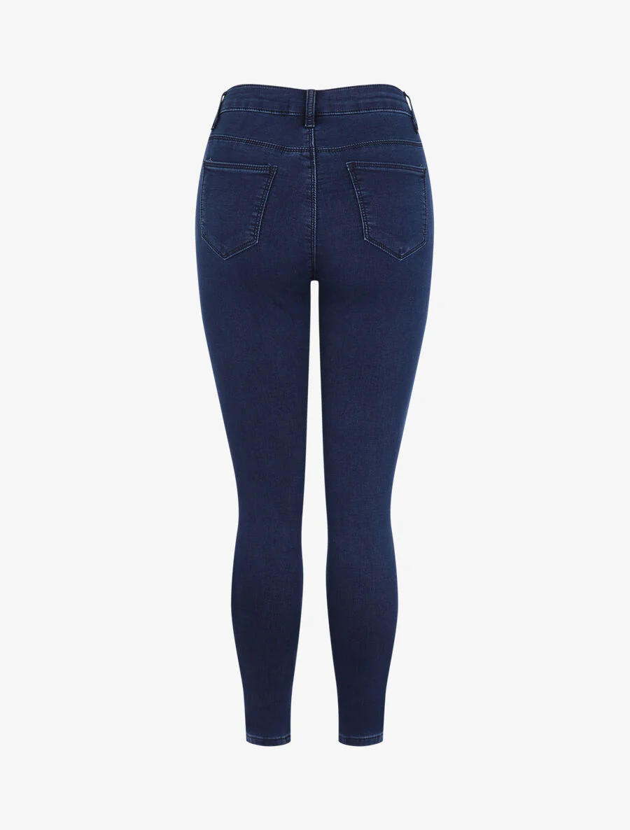 Skinny jeans met standaard taille - Marineblauw - Image 2