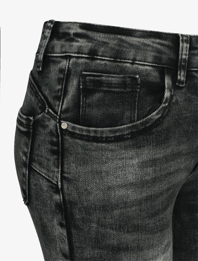 Skinny jeans met standaard taille en dubbele knopen - Donkergrijs - Image 3