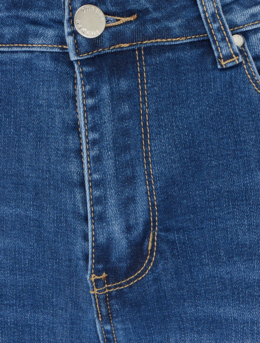 Skinny jeans met verwassen look - Blauw - Image 3