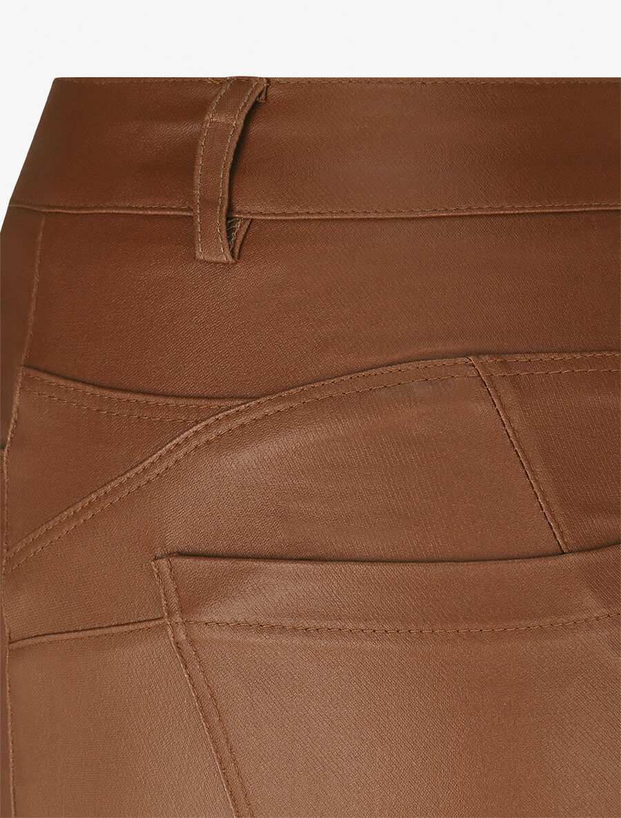 Skinny jeans met waxeffect - Kameel - Image 3