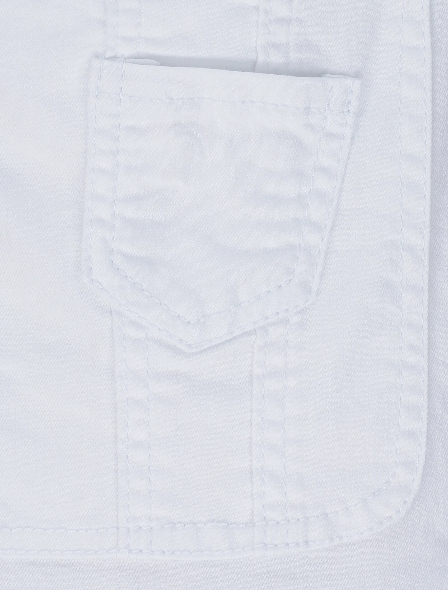 Skinny jeans overall met scherpe zoom - Wit - Image 3