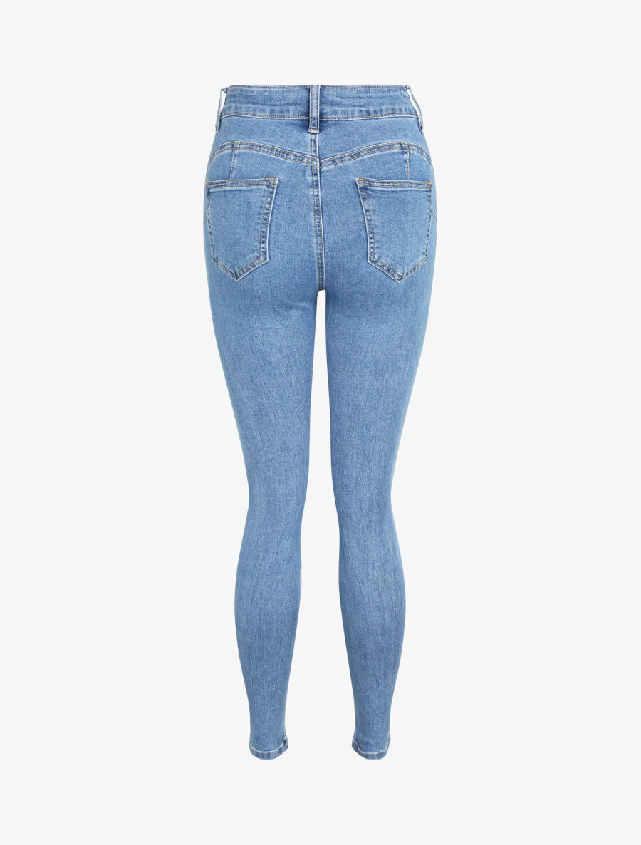 Skinny push up jeans met hoge taille - Lichtblauw - Image 2