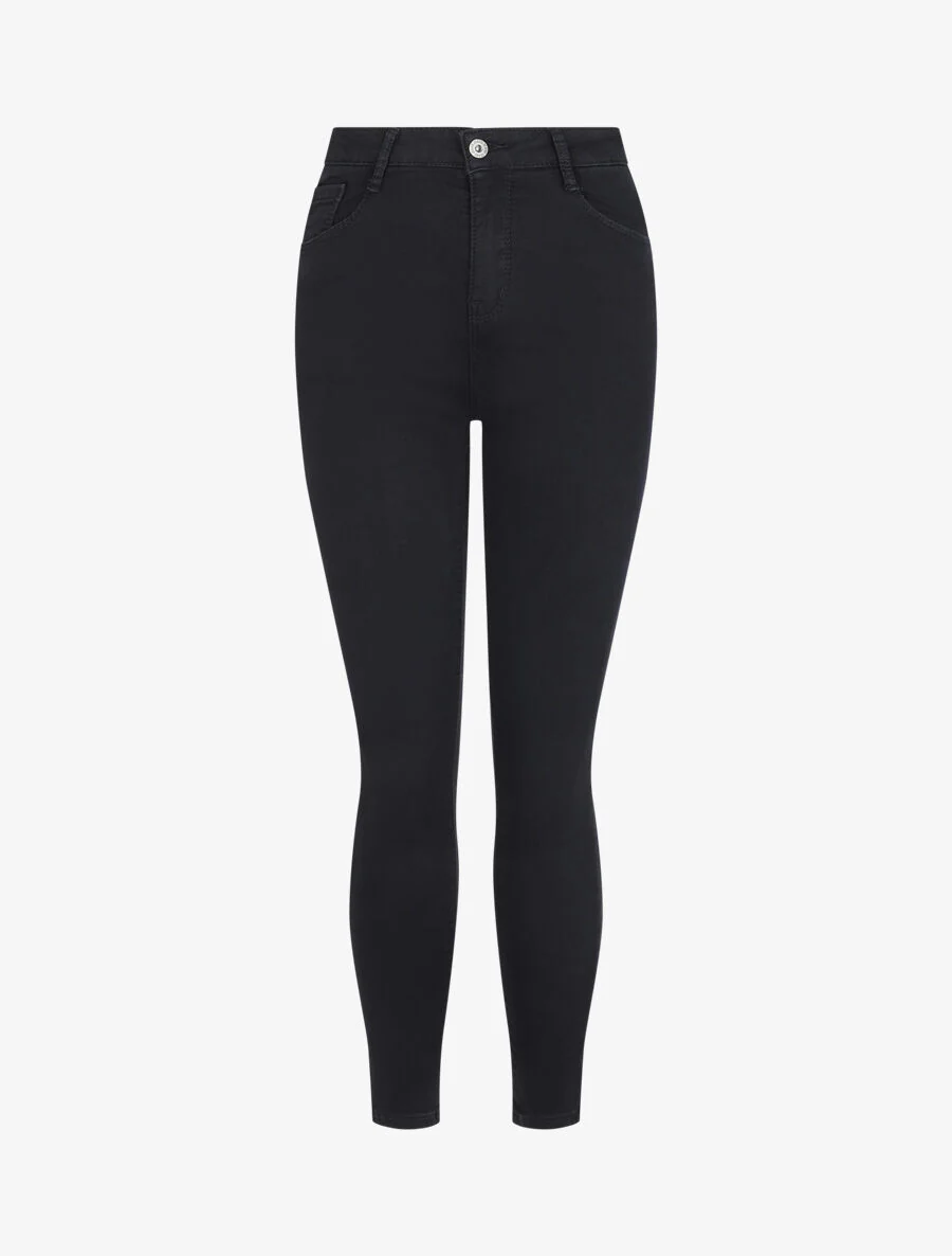 Skinny push up jeans met lage taille - Zwart