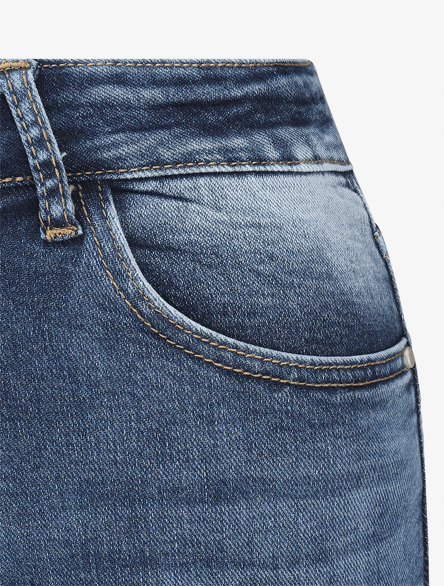 Skinny jeans stone wash - blauw - Image 3