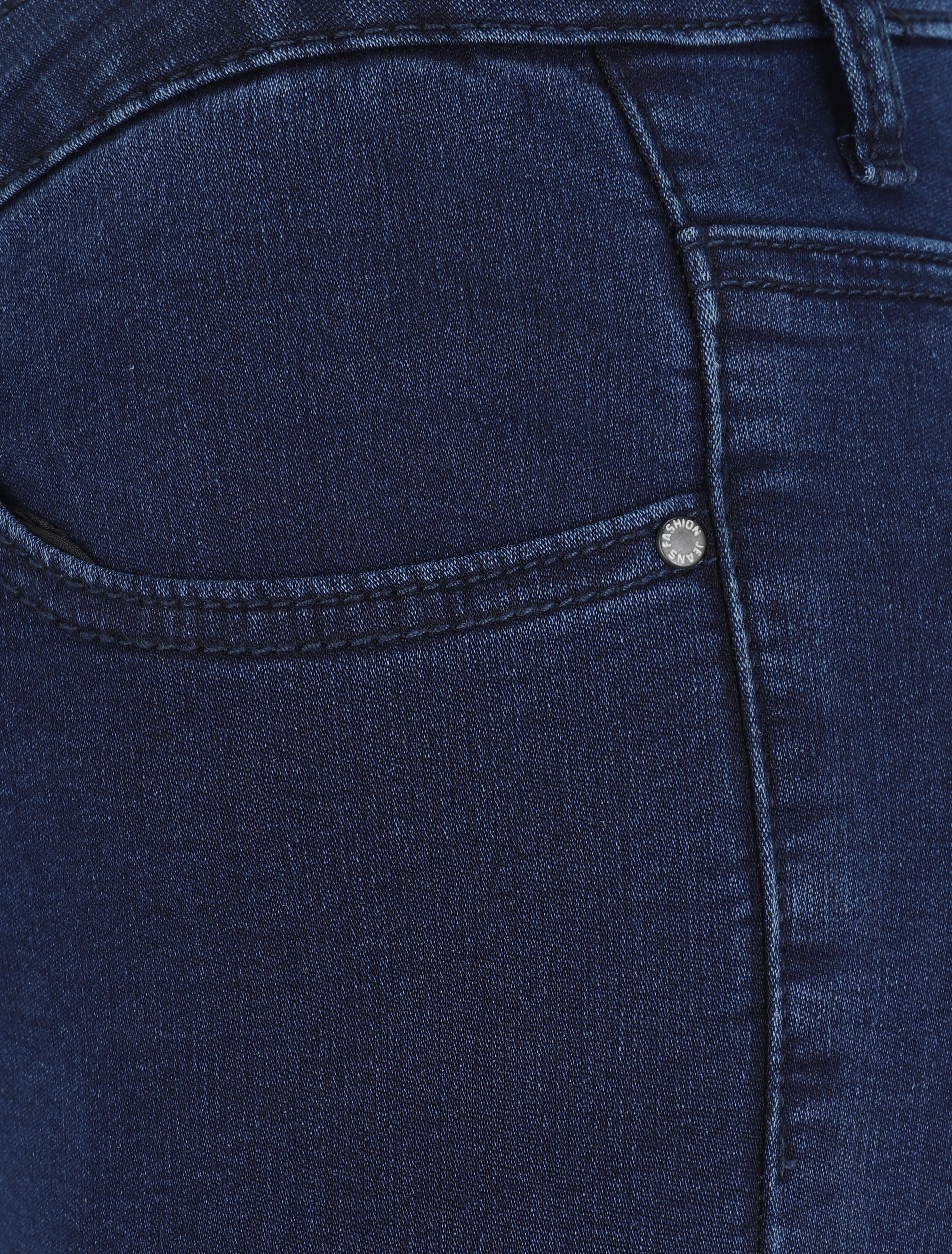 Skinny stretch jeans grote maat met standaard taille - Marineblauw - Image 3