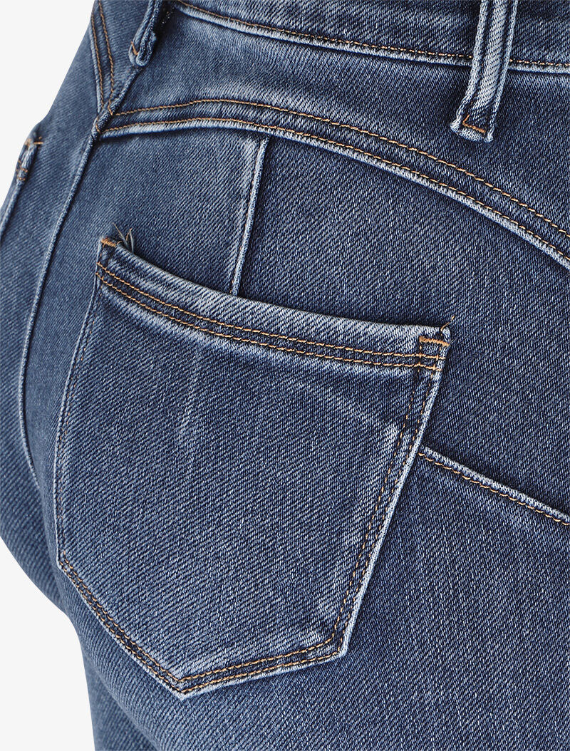 Skinny stretch jeans met scheuren - Blauw - Image 3