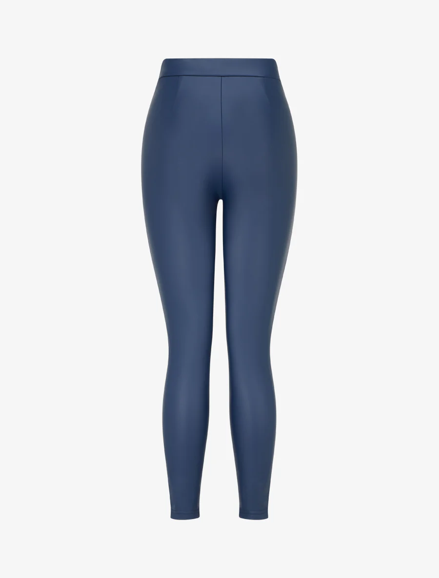 Skinny legging van imitatieleer - Blauw - Image 2